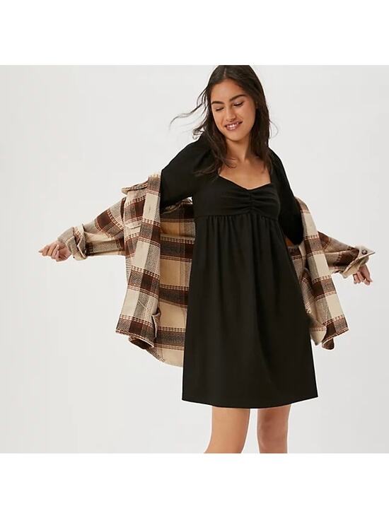 Anthropologie Dresses & Skirts - ANTHROPOLOGIE Maeve Raelynn Sweetheart Babydoll Mini Dress Black XS